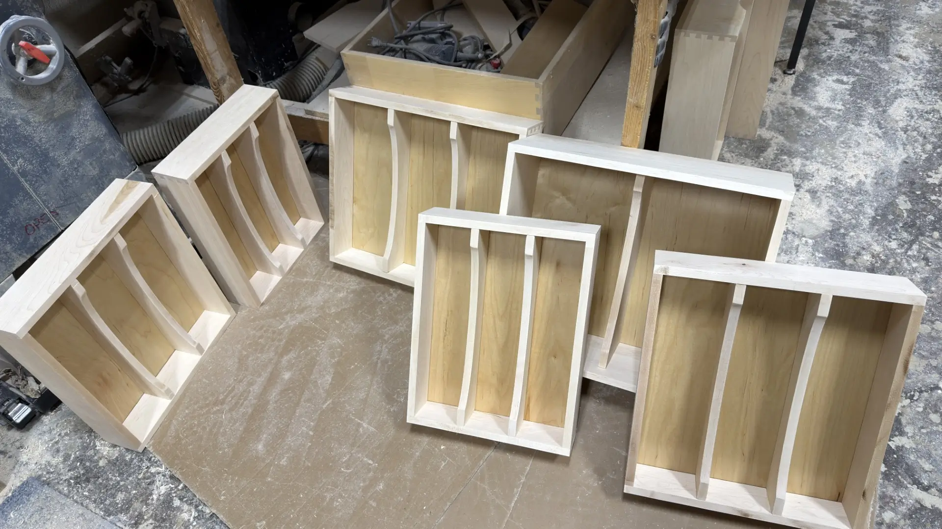Custom Maple Dividers with scoop